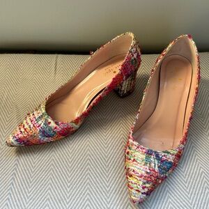 Kate Spade Multicolor Tweed Heels